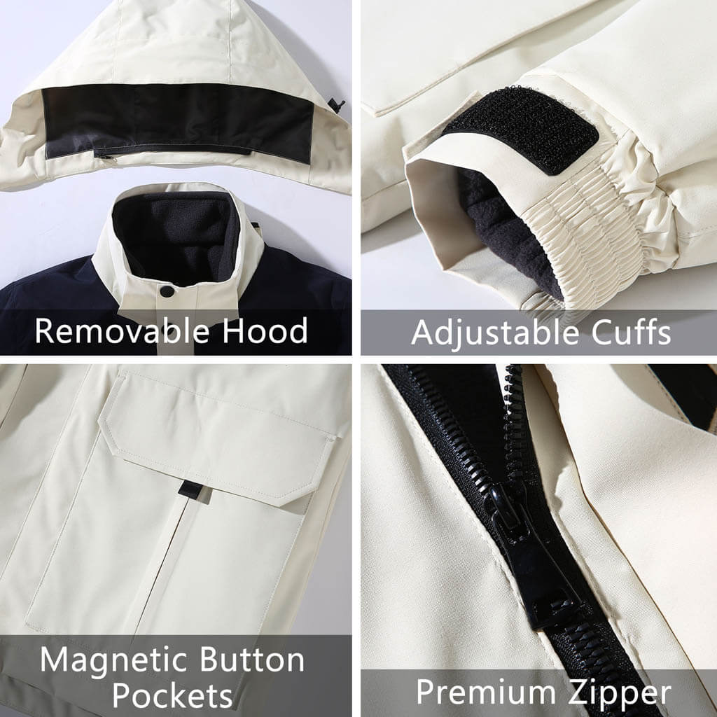 custom 3-in-1 men's winter sports jacket with quality workmanship