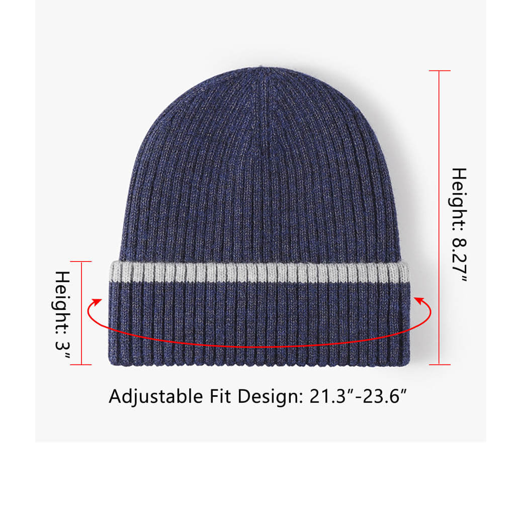 custom boy's winter beanie hats relax fit