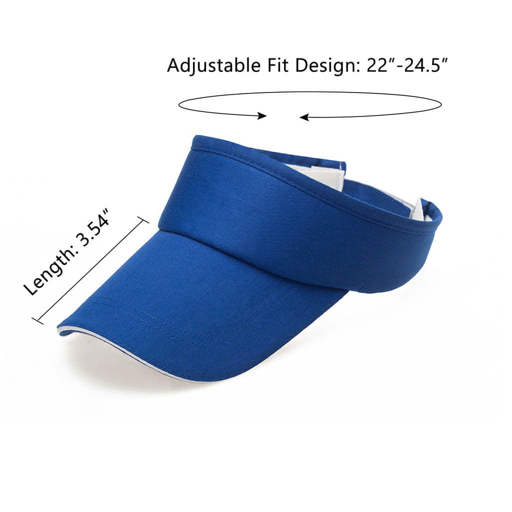 custom men's golf visors adjustable fit