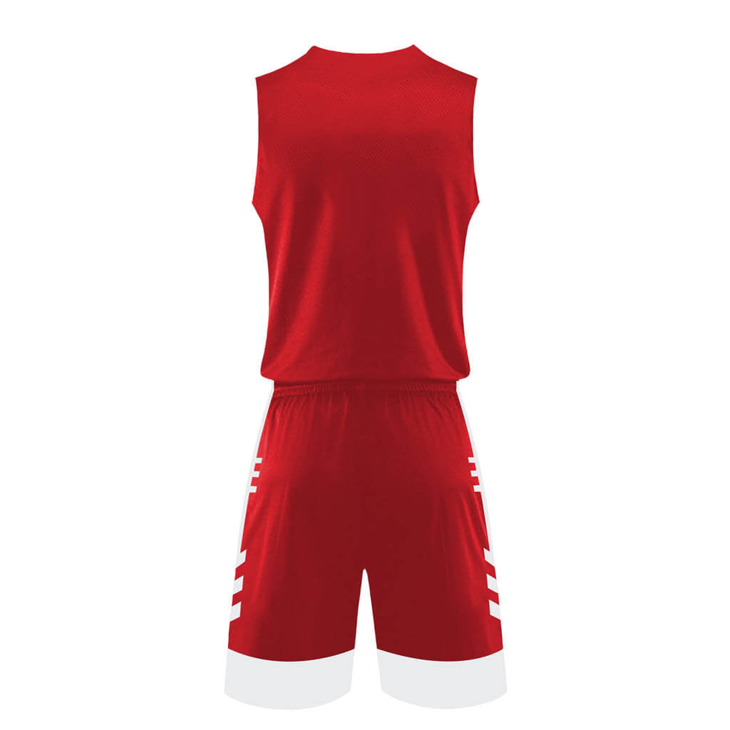 Red White Navy Custom Blank Reversible Basketball Jerseys