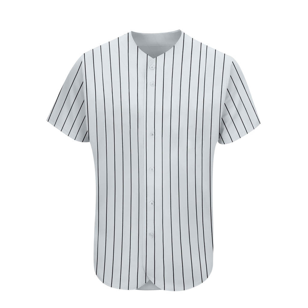 Custom pinstripe baseball uniforms on sale