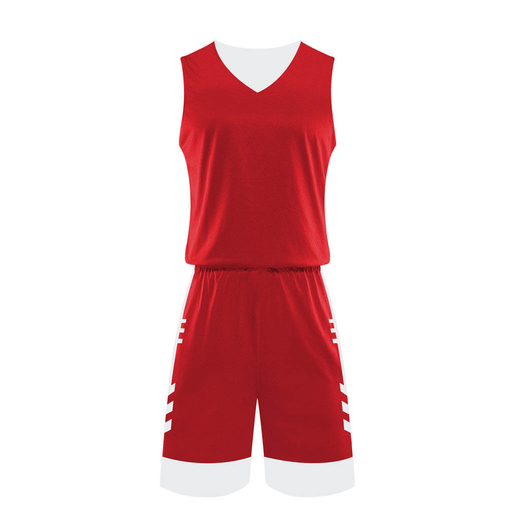 Red White Navy Custom Blank Reversible Basketball Jerseys