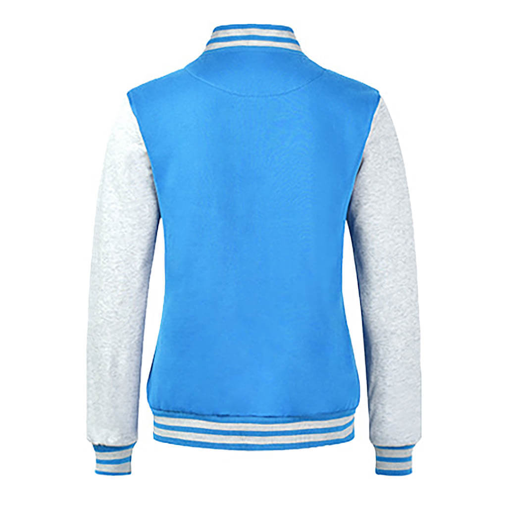 Blue Baseball Men's Jacket, Varsity Jacket Mens Blue