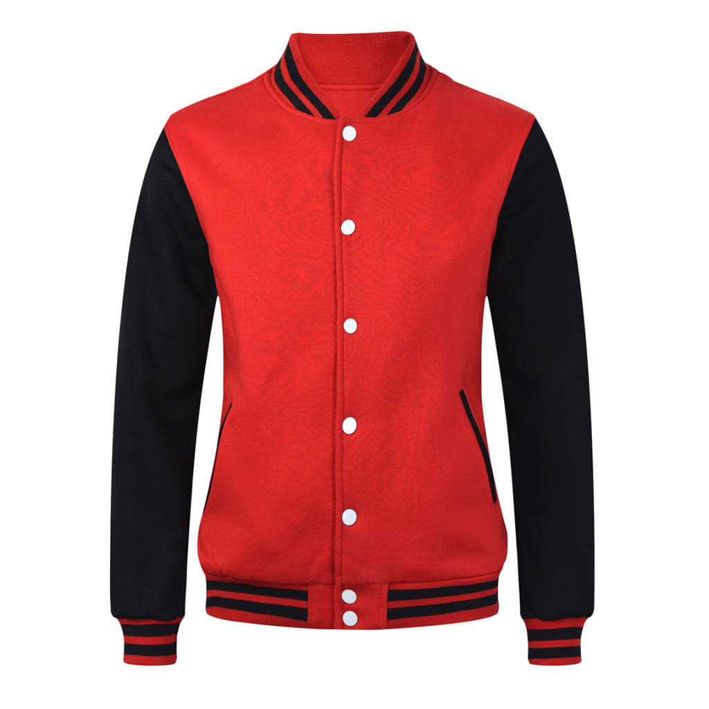 Red baseball jacket discount mens